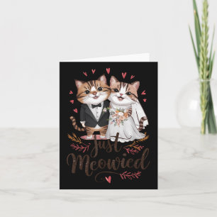 Bachelorette Wedding Party Bride Groom Cats Just M Card