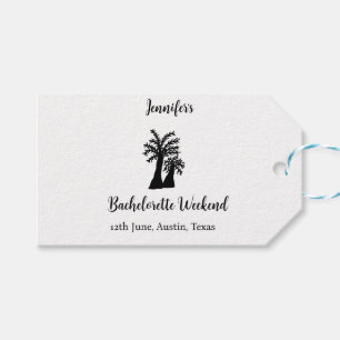 Bachelorette weekend coconut tree club add name gift tags
