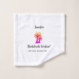 Bachelorette weekend coconut tree club add name wash cloth