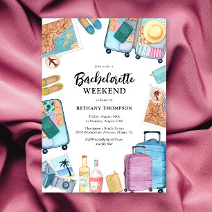 Bachelorette Weekend Girly Trip Invitation