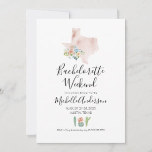 Bachelorette Weekend in Austin Texas Invitation