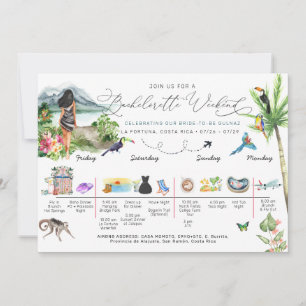 Bachelorette Weekend Itinerary   Costa Rica  Invitation