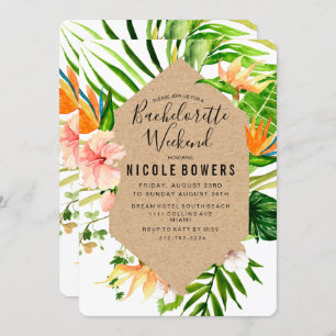 Bachelorette Weekend Itinerary Invitation