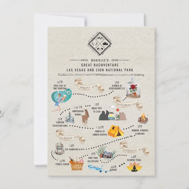 Bachelorette Weekend Itinerary | Las Vegas & Zion (Front)