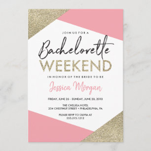 Bachelorette Weekend Itinerary Pink and Gold Program
