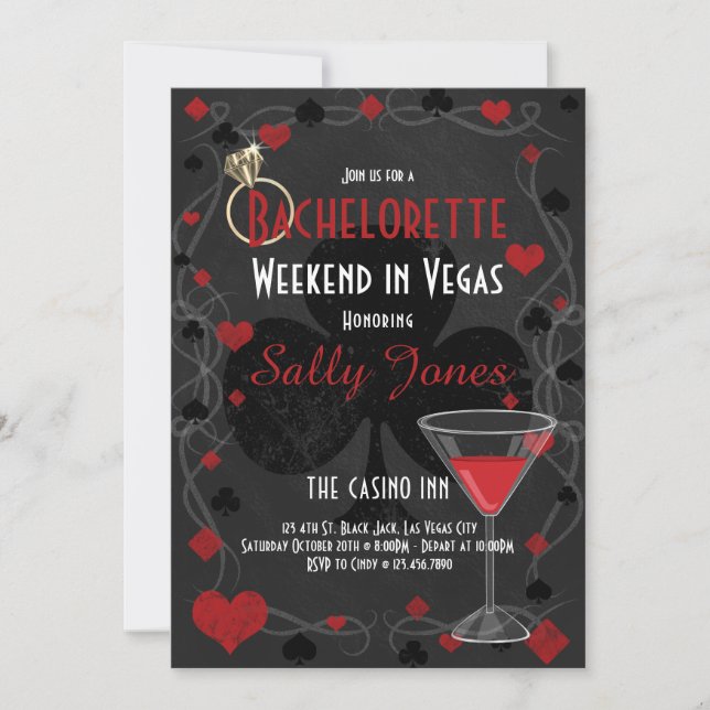 Bachelorette Weekend Las Vegas Party Invitation (Front)