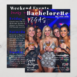 Bachelorette Weekend Magazine Cover Invitation