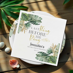 Bachelorette Weekend Napkins Tropical Rings