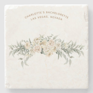 Bachelorette Weekend Party Favor Personalized Gift Stone Coaster