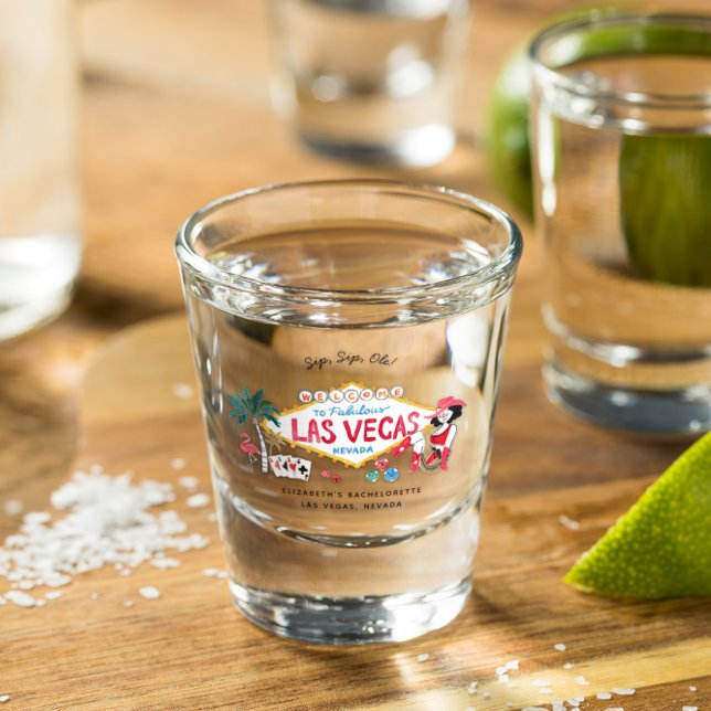 Bachelorette Weekend Party Favour Las Vegas Shot Glass (Creator Uploaded)