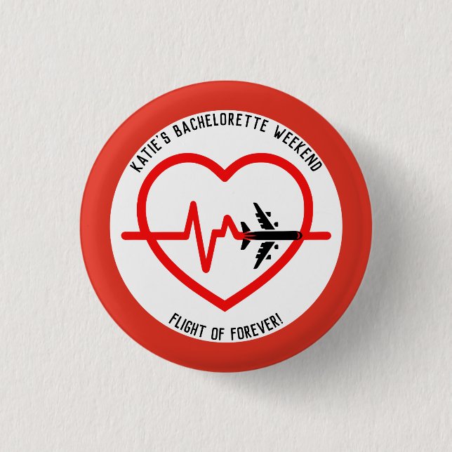 Bachelorette Weekend Party Favour Personalised 3 Cm Round Badge (Front)