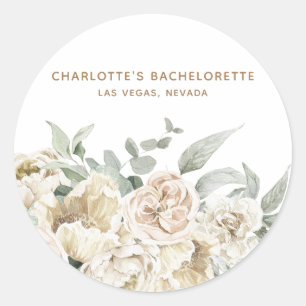 Bachelorette Weekend Party Favour Personalised Gif Classic Round Sticker