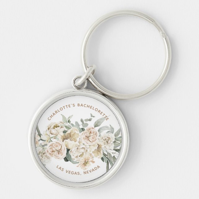 Bachelorette Weekend Party Favour Personalised Gif Key Ring (Front)