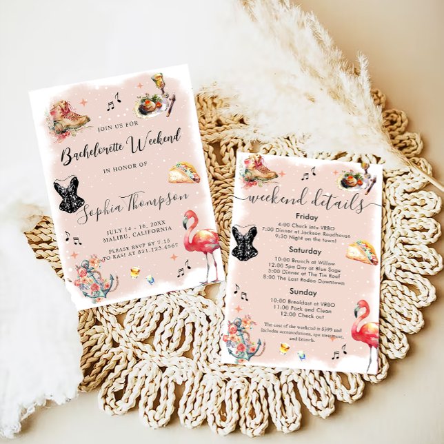 Bachelorette Weekend Party Invitation (Creator Uploaded)