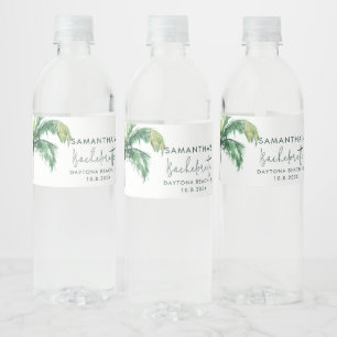 Bachelorette Weekend Watercolor Custom Water Bottle Label