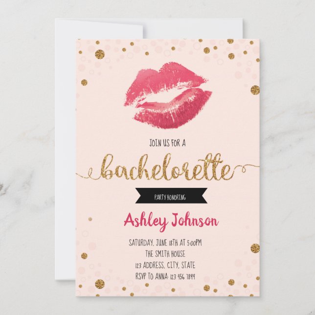 Bachelorette word party invite (Front)