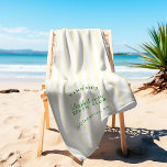 Bachelorette Yelloe & Green Retro Modern  Beach Towel<br><div class="desc">This beach towel effortlessly fuses retro charm with a modern beachy twist, featuring a stylish blend of yellow and green hues. Ideal for seaside celebrations, this towel adds a playful touch to your bachelorette experience. Crafted with both style and functionality in mind, it's the perfect accessory for beach outings or...</div>