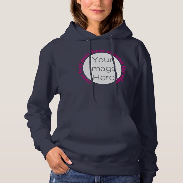 bachelorette your image here, photo text custom  hoodie (Front)