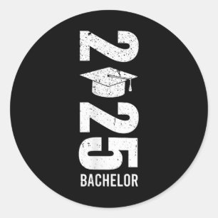 Bachelors Degree Bachelor 2025 Bachelor Party Grad Classic Round Sticker