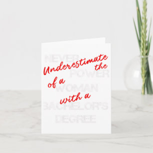 Bachelors Degree Graduation Diploma Celebration  Card