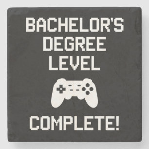 Bachelor's Degree Level Complete Gaming Gamer Stone Coaster