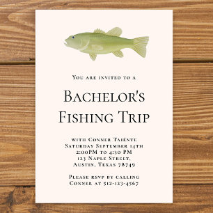 Bachelor's Fishing Trip Party Invitation