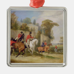Bachelor's Hall, The Meet, 1835 (oil on canvas) Metal Tree Decoration