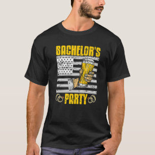 Bachelors Party Retro Patriotic Getting Married Pr T-Shirt