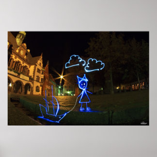 Bächlezauber bei Nacht Poster