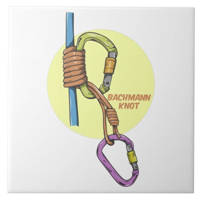 Bachmann climbing prusik hitch ceramic tile (Front)