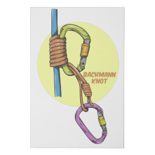 Bachmann climbing prusik hitch faux canvas print