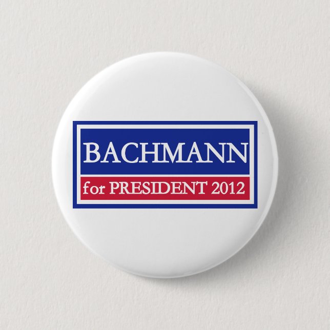 Bachmann for President 2012 6 Cm Round Badge (Front)