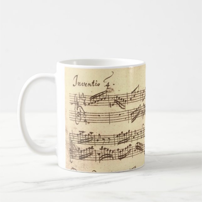 Bach's Invention Coffee Mug (Left)