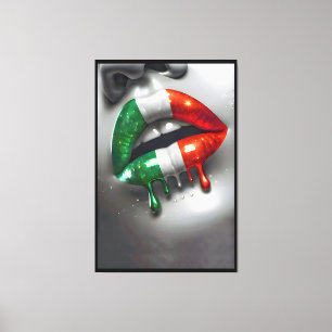 Bacio Trecolori Italian Kiss Canvas Print
