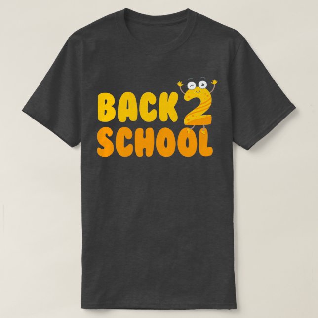 Back 2 school first grade second grade teacher 1 T-Shirt (Design Front)