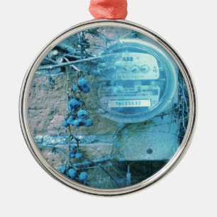 Back Alley View Blues Tint Metal Tree Decoration