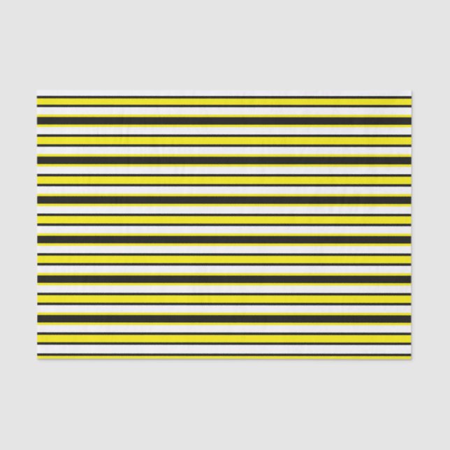 Back and Forth Black and Yellow Tissue Paper (Front)
