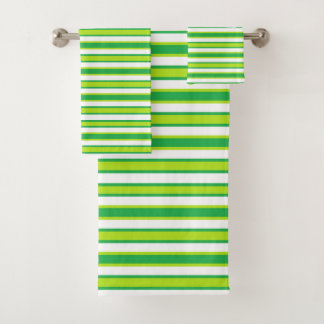 Back and Forth Greens   Bath Towel Set