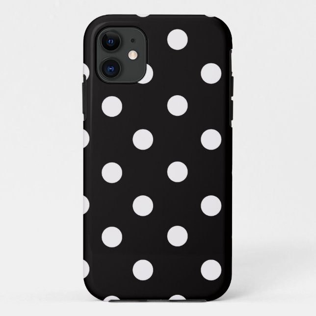 Back and White Polka Dot Iphone 5 Case (Back)