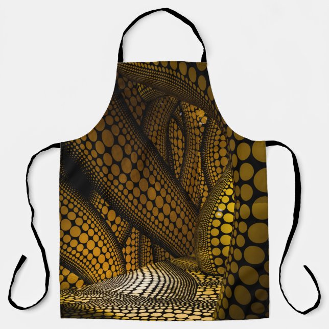 Back and yellow pattern apron (Front)