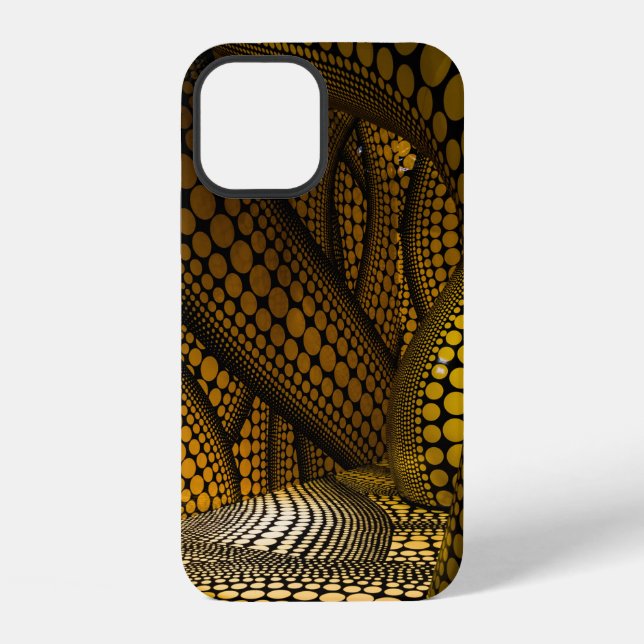 Back and yellow pattern iPhone case (Back)