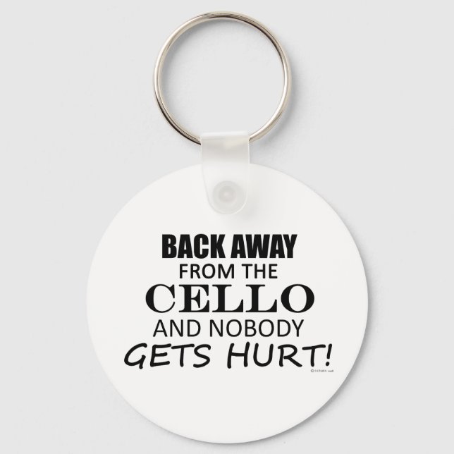 Back Away From The Cello Key Ring (Front)