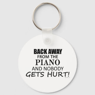 Back Away From The Piano Key Ring