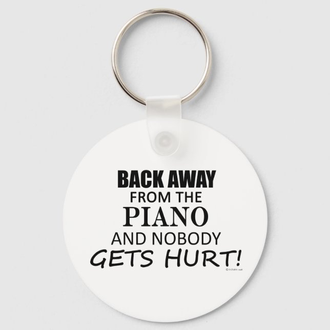 Back Away From The Piano Key Ring (Front)
