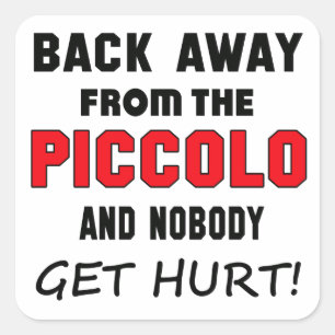 Back away from the Piccolo and nobody get hurt! Square Sticker