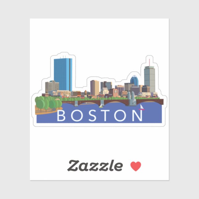 Back Bay Boston Skyline Computer Illustration (Sheet)