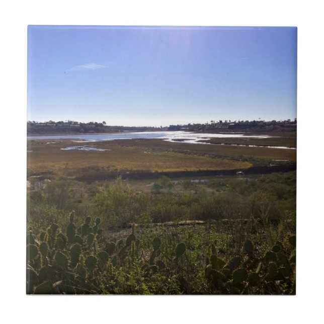 Back Bay, Newport Beach, California Ceramic Tile (Front)