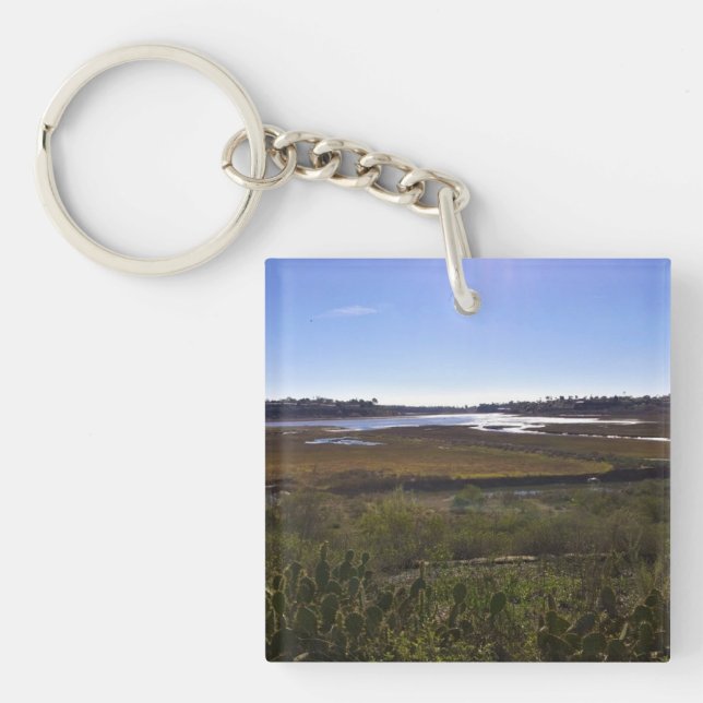 Back Bay, Newport Beach, California Key Ring (Front)