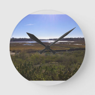 Back Bay, Newport Beach, California Round Clock