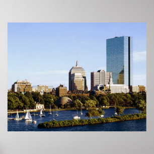 Back Bay Skyline from the Charles River, Boston Poster